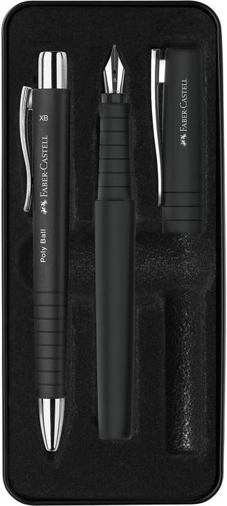 Image du produit Faber-Castell Set cadeau FH+KS Poly Pen/Ball noir (Noir, 3 x)