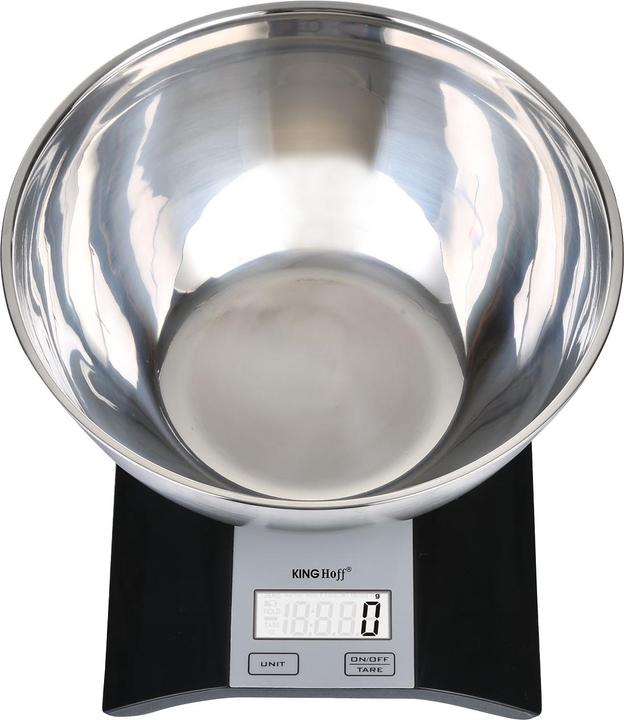 Immagine prodotto Kinghoff Bilancia da cucina digitale con ciotola, 2 litri, acciaio inox