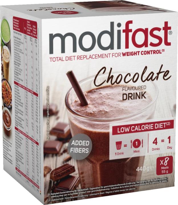 Actual product image Modifast Drink chocolate (8 Piece, Beutel, 440 g)