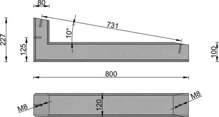 Image du produit Wattstone Montage PV est-ouest Toiture plate pour 2 panneaux solaires 10° Socle en béton Protection de