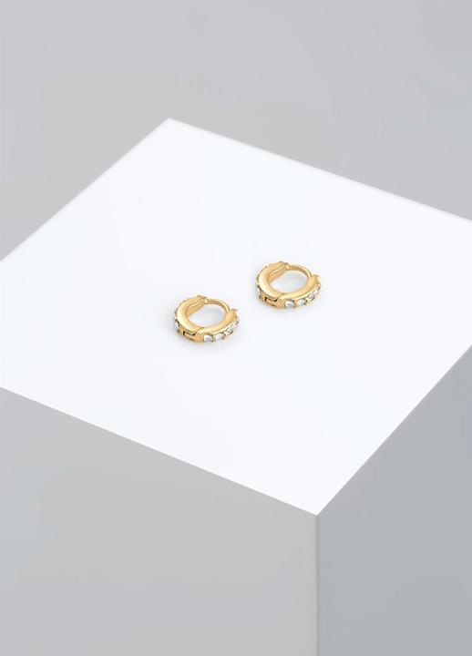 Image du produit Elli Creolen Minimal mit Kristallen (Argent Sterling)