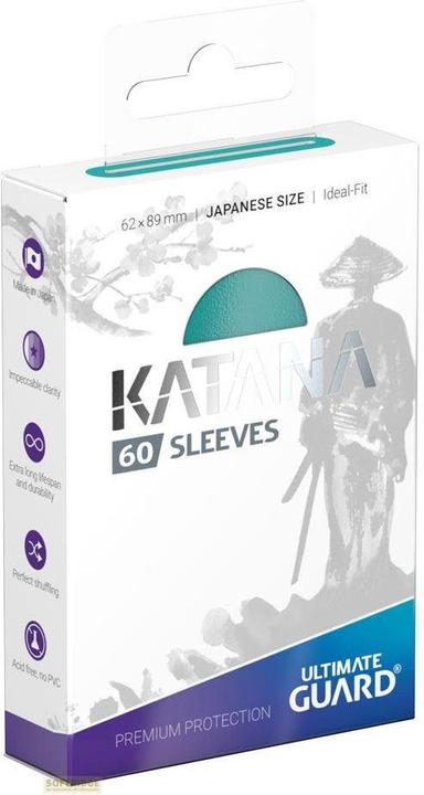 Ultimate Guard Kartenhülle Katana Sleeves Japanische Grösse Türkis 60