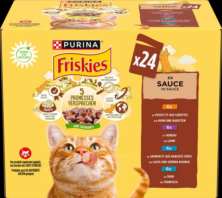Immagine prodotto Friskies In salsa (Adulto, 24 pz., 2040 g)