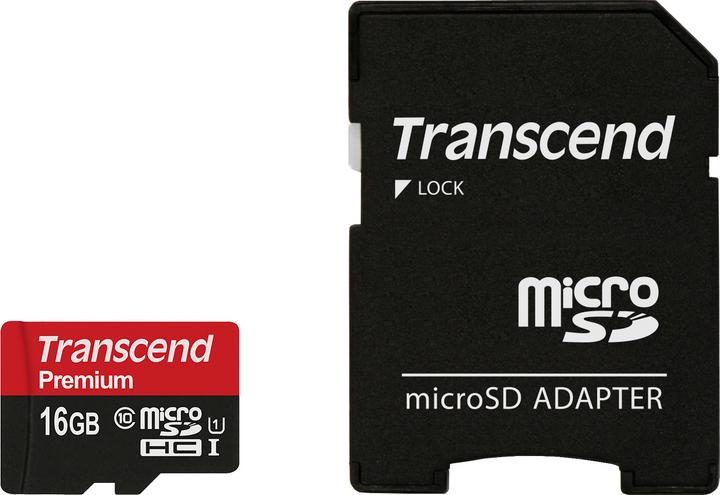 Produktbild Transcend Premium 400x (16 GB, microSDHC, U1, UHS-I)