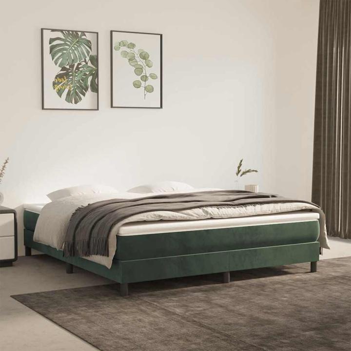 Actual product image VidaXL Taschenfederkernmatratze Dunkelgrün Samt (160 x 210 cm, Spring core)