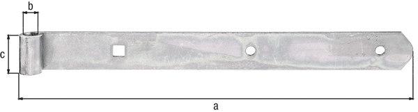GAH Shutter strap length 300 x 10 x 30 mm thickness 3 mm Steel galv. zinc plated thick film passiv...
