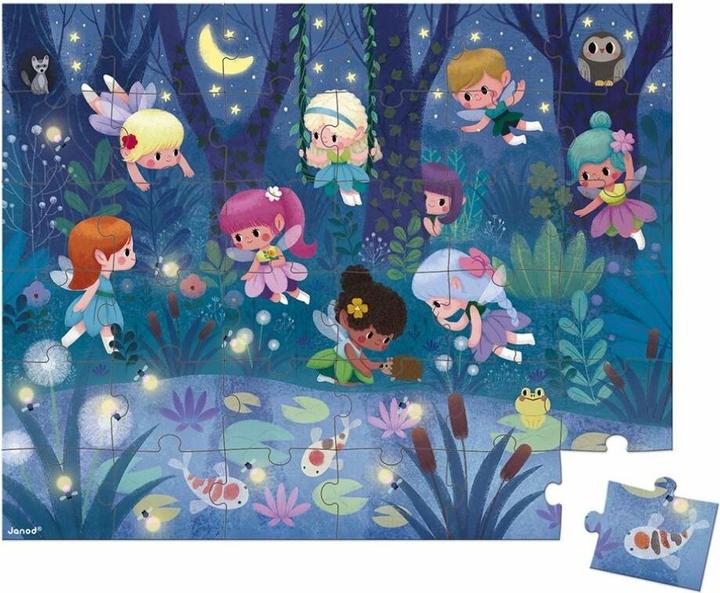 Actual product image Janod Puzzle fairies and water lilies (36 pieces)