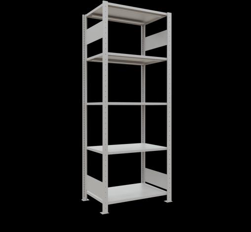 Actual product image Schulte Lagertechnik MULTIplus150 boltless basic shelving system with length ledgers