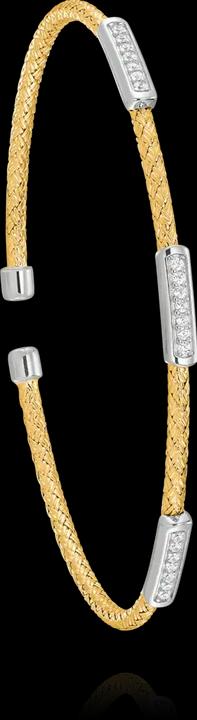 Immagine prodotto Charles Garnier Bracciale in argento bicolore, ossido di zirconio (6 cm, Ossidi di oro, argento e zirconio)