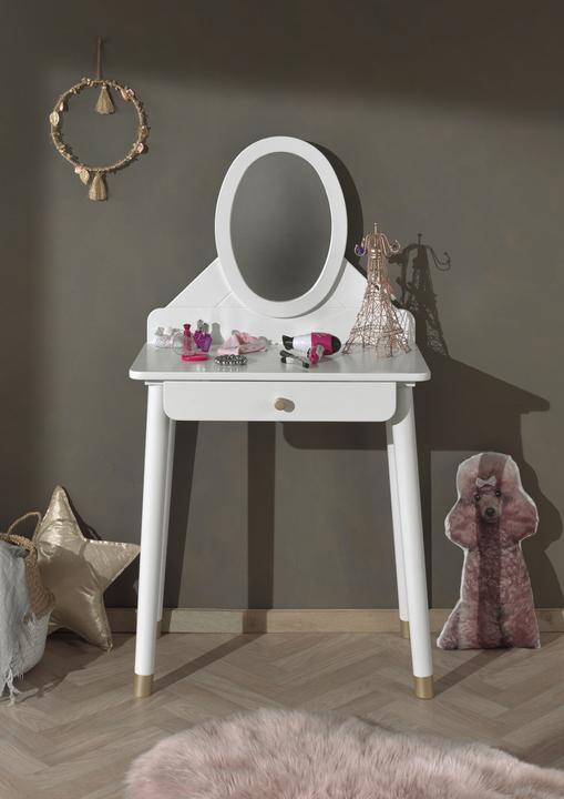 Immagine prodotto Vipack Set da camera per bambini Billy a 3 pezzi, incluso il tavolino da toilette (Armadi bambini)