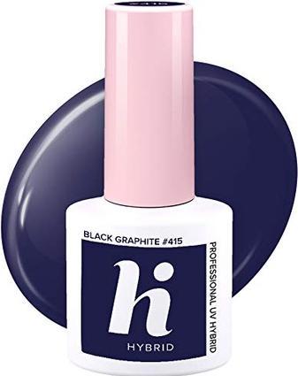 Actual product image HI #415 Nail Polish Black Graphite 5ml (Black graffiti)