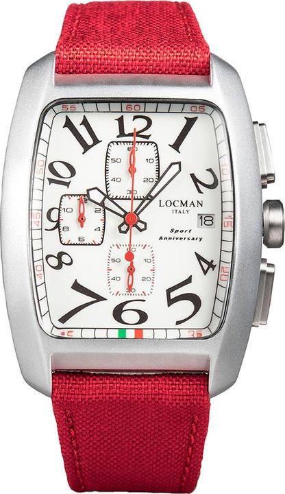 Produktbild Locman Italy Herrenuhr Sport Anniversary Chrono rot Ref. 0470 (Chronograph, 37 mm)