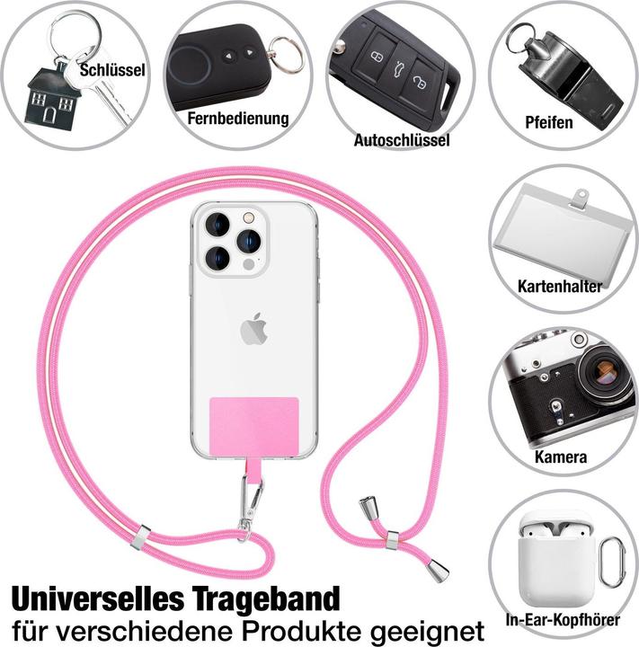 Image du produit Nalia Chaîne universelle pour téléphone portable à porter autour du cou avec pad