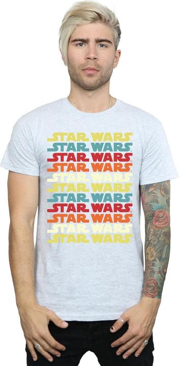 Immagine prodotto Star Wars Retro Repeat Logo Maglietta Uomo (S)