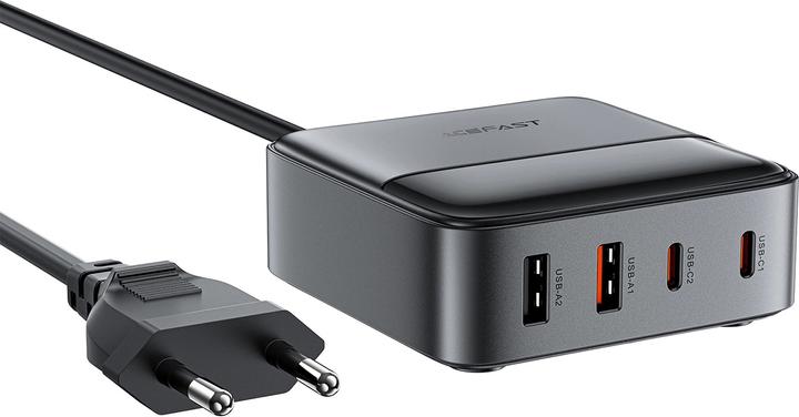 Acefast Z6 Charger Network GaN Desktop 2x USB-A / 2x USB-C PD 65W - Black (65 W)