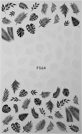 Actual product image Nagellack24 Nail Art Sticker Self Adhesive (White, Black)