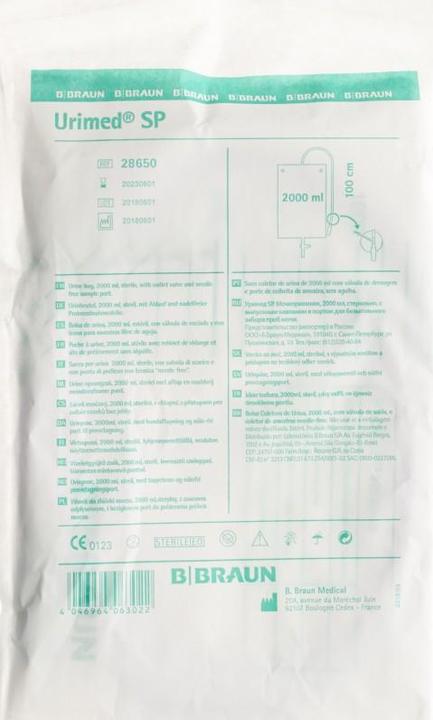 Nutritional values and ingredients B.Braun URIMED SP Urine bag sterile, 2l