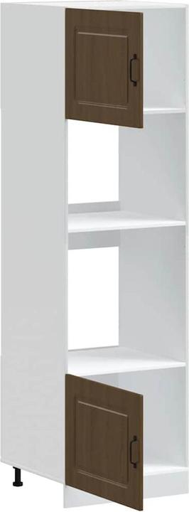 Produktbild VidaXL Herdumbauschränke 2 Stk. Lucca Braun Eichen-Optik Holzwerkstoff (60 x 57 x 207 cm)