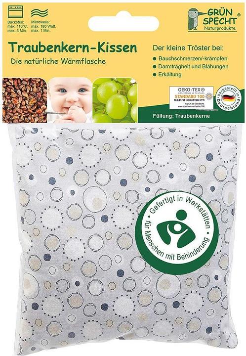 Image du produit Grünspecht Oreiller en pépins de raisin (12 x 12 cm)