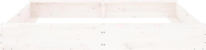 Actual product image VidaXL Sandkasten mit Sitzen Weiss Quadratisch Massivholz