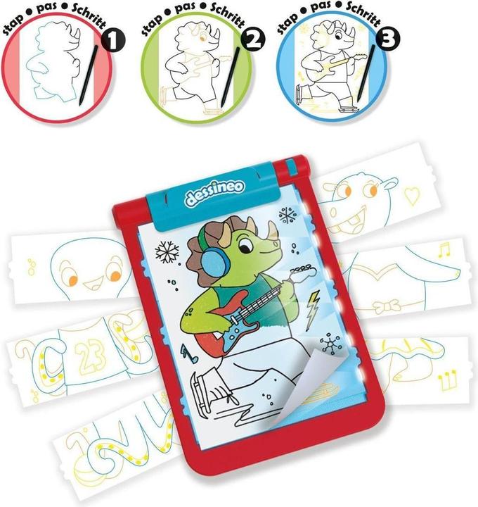 Immagine prodotto Jumbo Personaggi di Dessineo Tavolo da disegno passo dopo passo