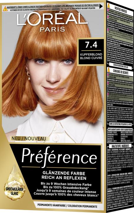 Produktbild L'Oréal Paris Preference Core (Blond cuivré, 7.4 Kupferblond)