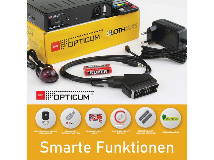 Produktbild Opticum SAT-Receiver Red Sloth Combo plus mini (DVB-T/T2, CI+-Schacht)