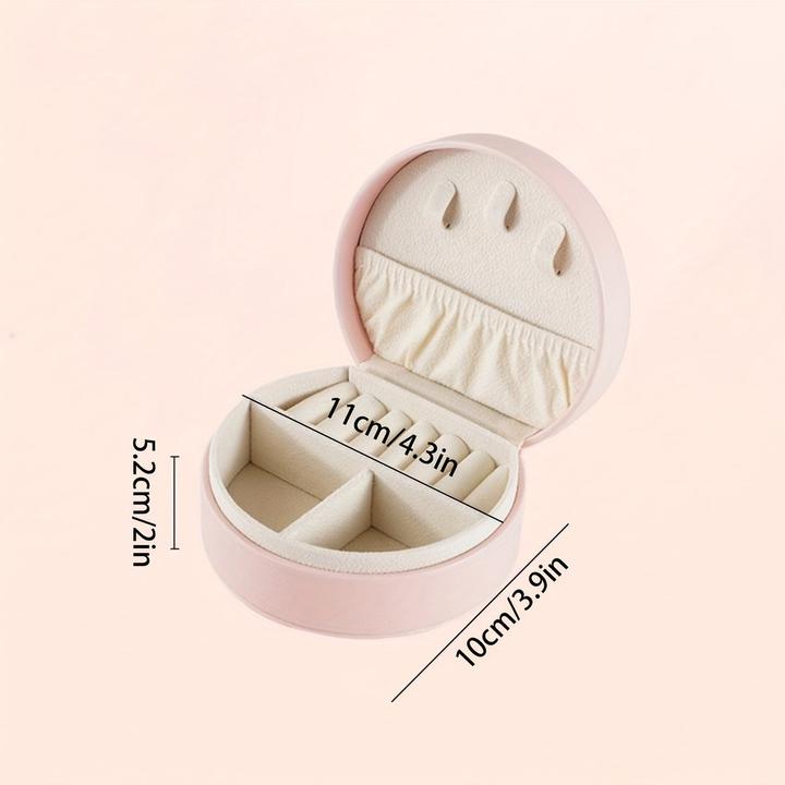 Produktbild Only-Bags.Store Reisefreundlicher, schicker Mini-Schmuck-Organizer aus Kunstleder – tragbare und hübsche