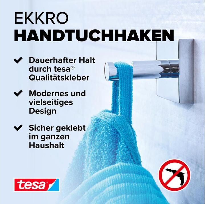 Actual product image tesa EKKRO coat hooks incl. adhesive solution without drilling