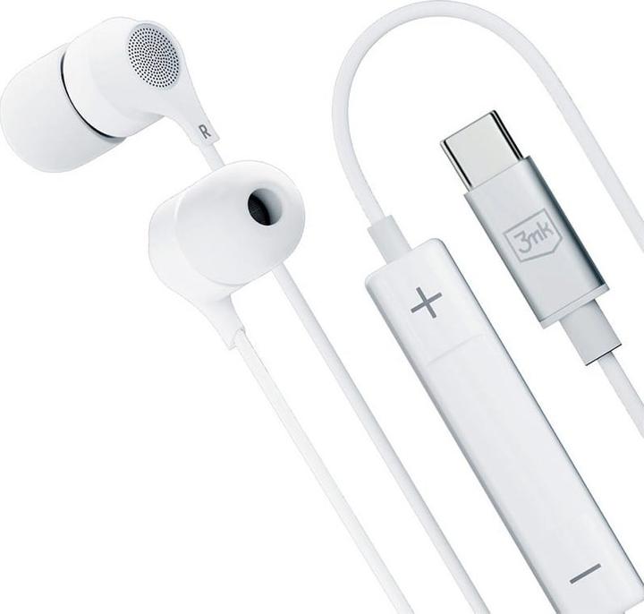 Actual product image 3MK Wired Earphones USB-C (No noise cancelling, Cable)