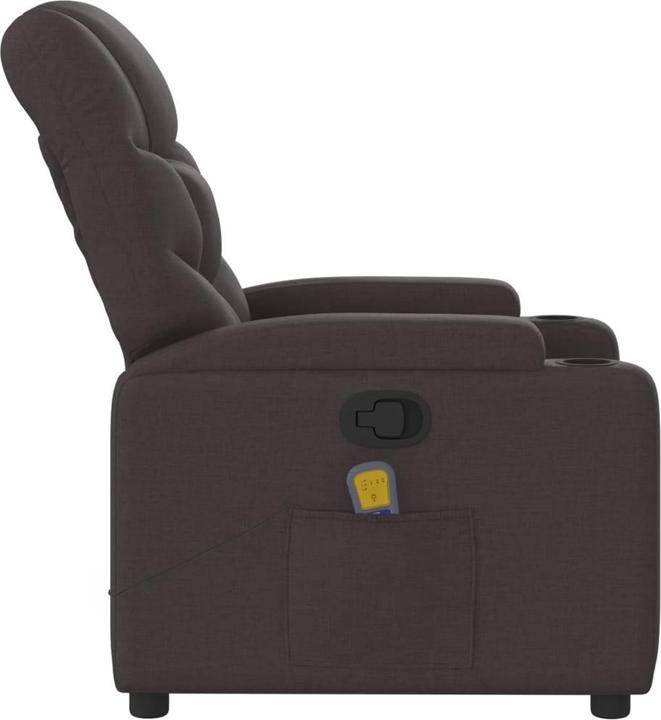 Produktbild VidaXL Massagesessel Dunkelbraun Stoff,Farbe: Dunkelbraun,Material