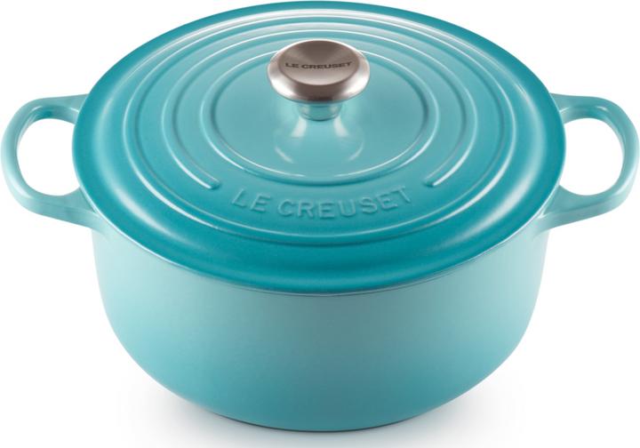 Produktbild Le Creuset Bräter Signature rund karibik 26cm (26 cm, Bräter + Schmortopf, Gusseisen)
