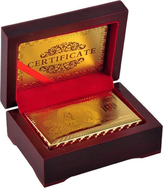 Produktbild JTI Spielkarten in einer Box - Kartenspiel mit 24-Karat-Vergoldung