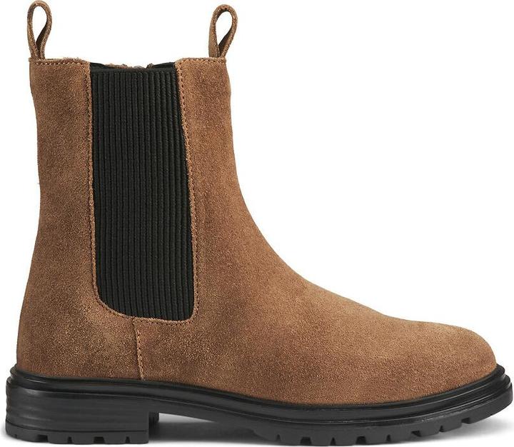 La Redoute Collections Lederboots mit Reissverschluss und Dehneinsatz
