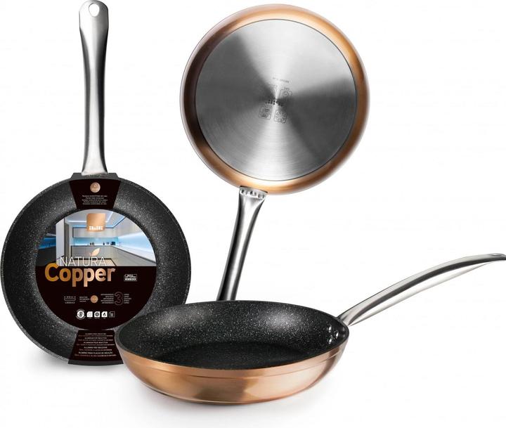 Actual product image Ibili Copper pan Copper 16 cm Suitable for all hob types, good heat conductivity (Pan set + pot set, Aluminium)