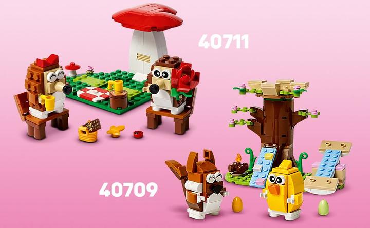 Actual product image LEGO Hedgehogs and their picnic date (40711, LEGO Seasonal Sets)