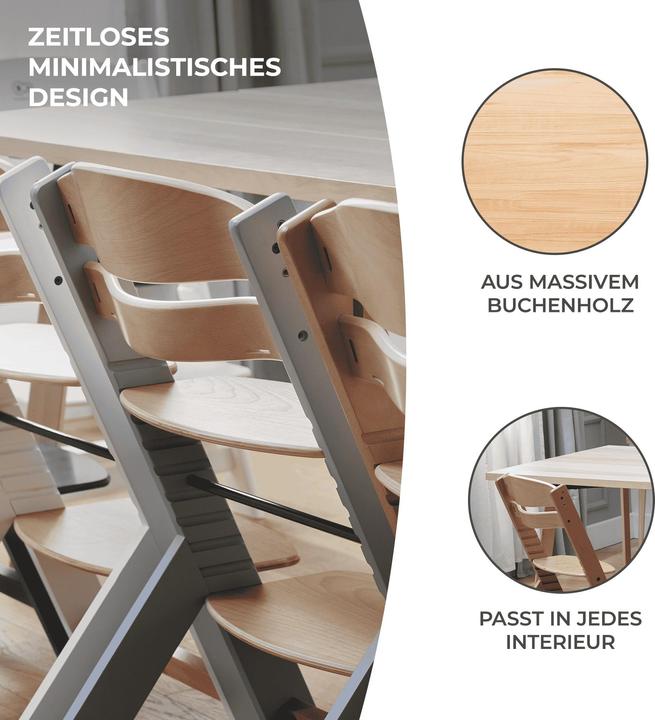 Productafbeelding KinderKraft ENOCK kinderstoel hout naturel (Kinderstoel)
