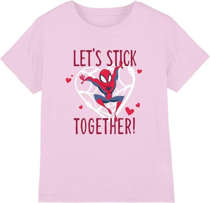 Actual product image Spiderman Childrens/Kids Stick Together Valentine's Day T-Shirt (152, 158)