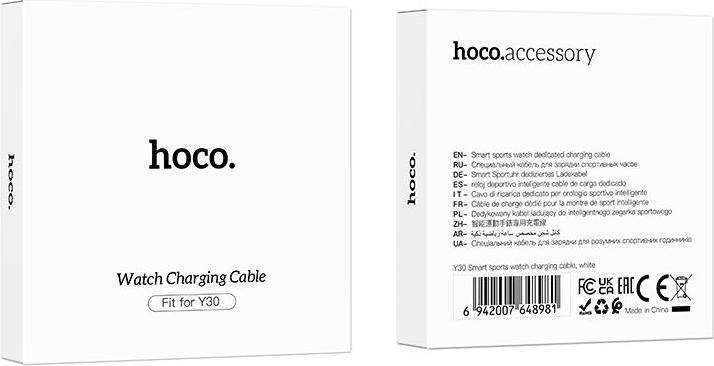 Produktbild Hoco Cable charging cable for smartwatch Y30 0,6 m white