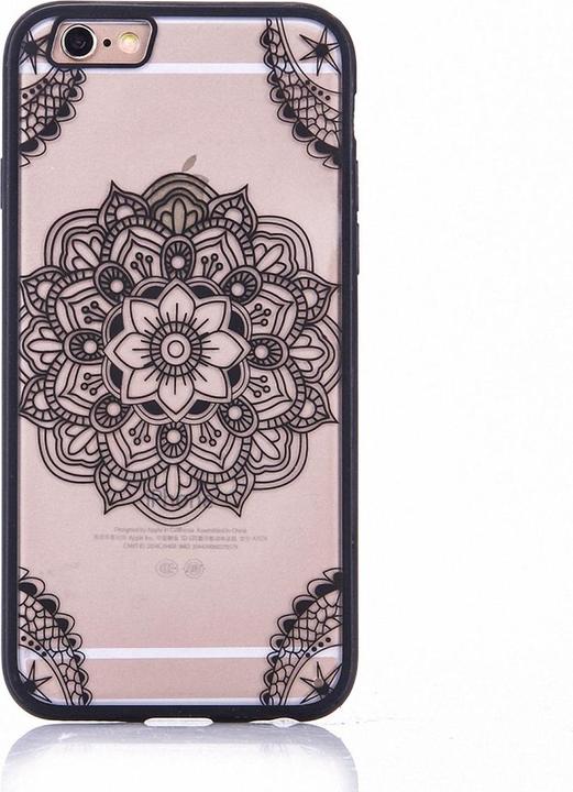 Actual product image König Design Apple iPhone 7 Plus Mobile Cover Mandala Case Motif Indian Lace Black (Apple iPhone 7 Plus)