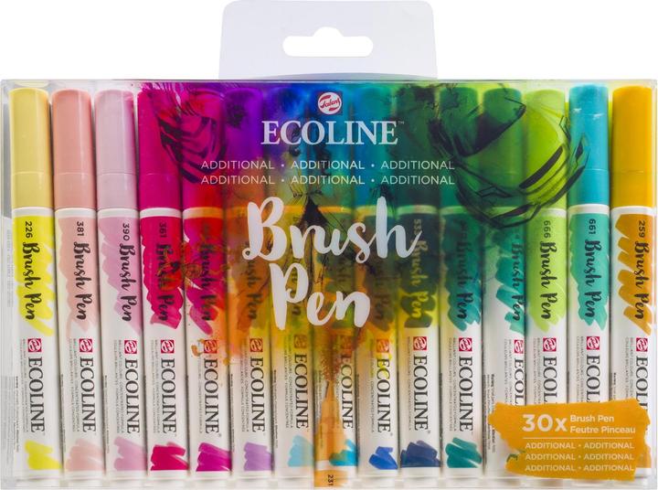 Talens Set de stylos pinceaux Ecoline (Multicolore, 30 x)