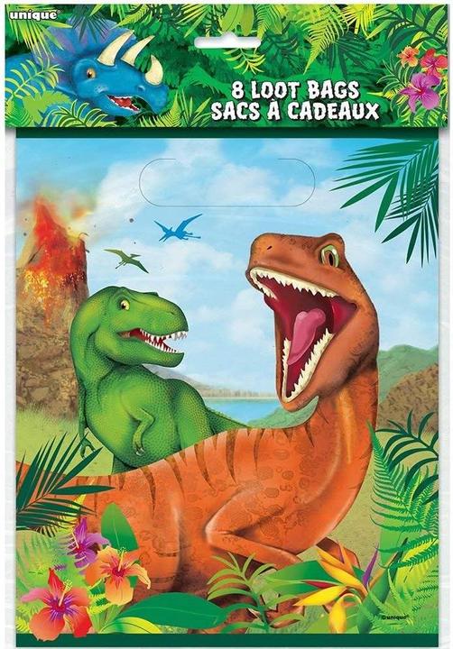 Immagine prodotto Unique Party Dinosauro Sacchetto Regalo Misura Confezione 8 (Scatola da regalo, 8 x)
