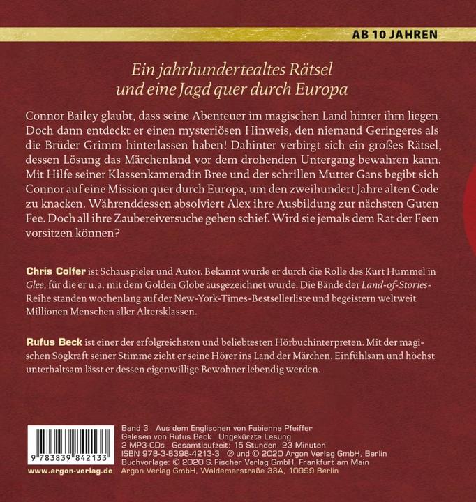 Immagine prodotto La terra delle storie: la terra magica 3 - Un avvertimento terribile (Chris Colfer, Brandon Dorman, Rufus Beck, Fabienne Pfeiffer, Tedesco)