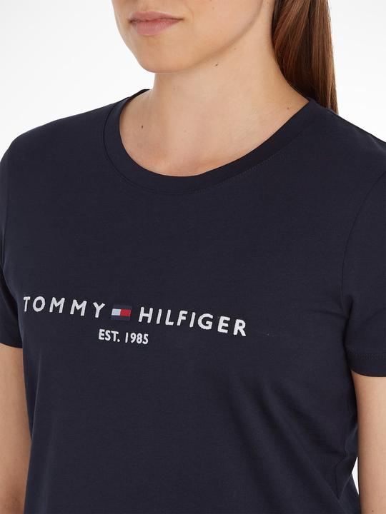 Produktbild Tommy Hilfiger Damen T-Shirt Heritage Hilfiger C-Nk Reg Tee mit Rundhalsausschnitt, Blau (Desert Sky (XS)