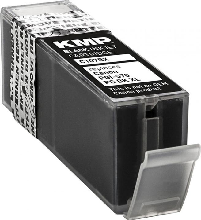 Produktbild KMP C107BPIX Tintenpatrone sw komp. mit Canon PGI-570 XL PGBK (BK)