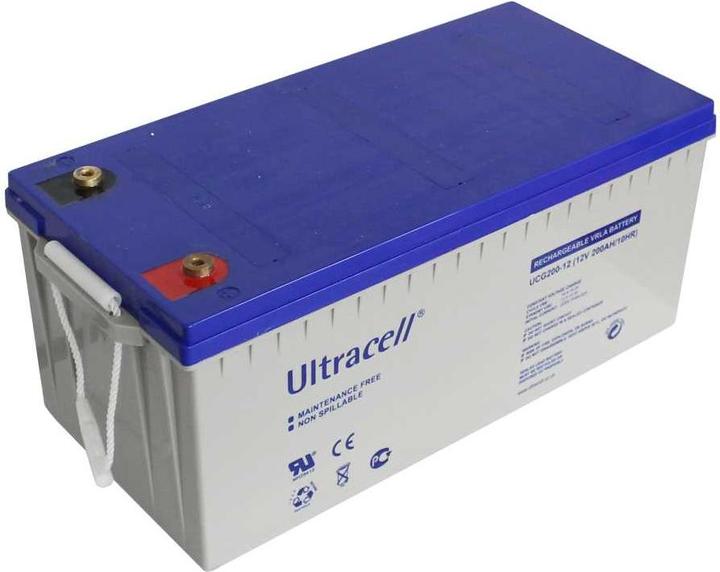 Ultracell UCG200-12 12V 200Ah zyklenfest Bleiakku AGM Blei Gel Akku (12 V, 200 Ah)