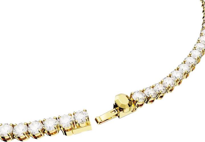 Produktbild Swarovski Matrix Tennis Halskette Rundschliff Klein Weiss Gold (Swarovski Metall, 41 cm)