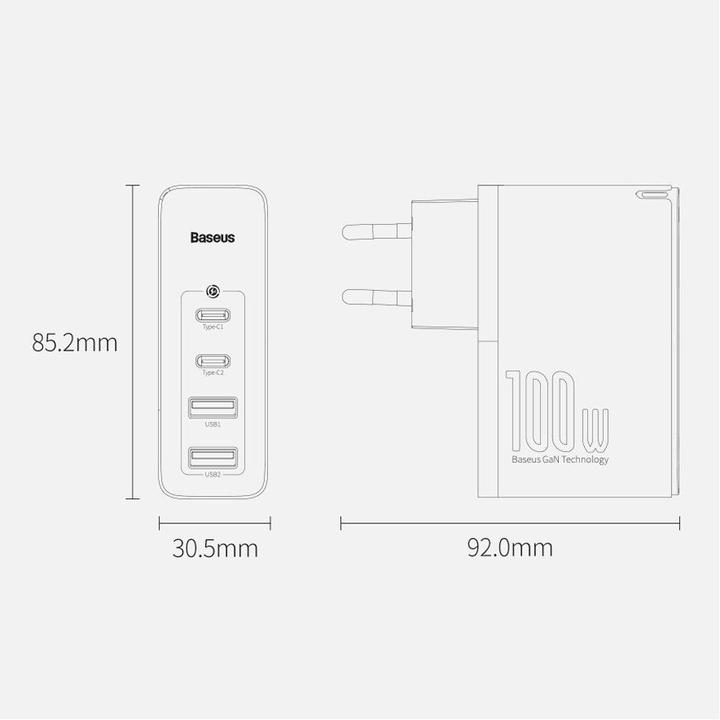 Image du produit Baseus Chargeur rapide GaN2 Pro (100 W)