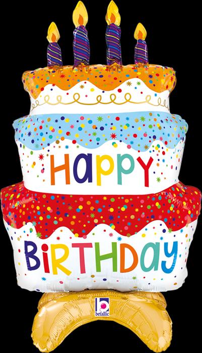 Immagine prodotto Betallic Torta di compleanno a forma di palloncino colorato 9 cm
