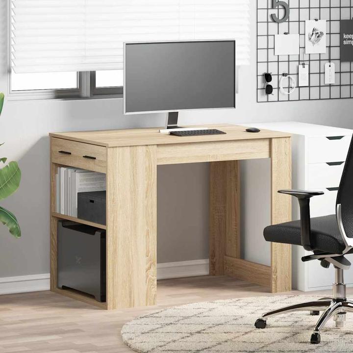 Produktbild VidaXL Schreibtisch mit Schubladen Ablage Sonoma-Eiche 102x62x77,5 cm